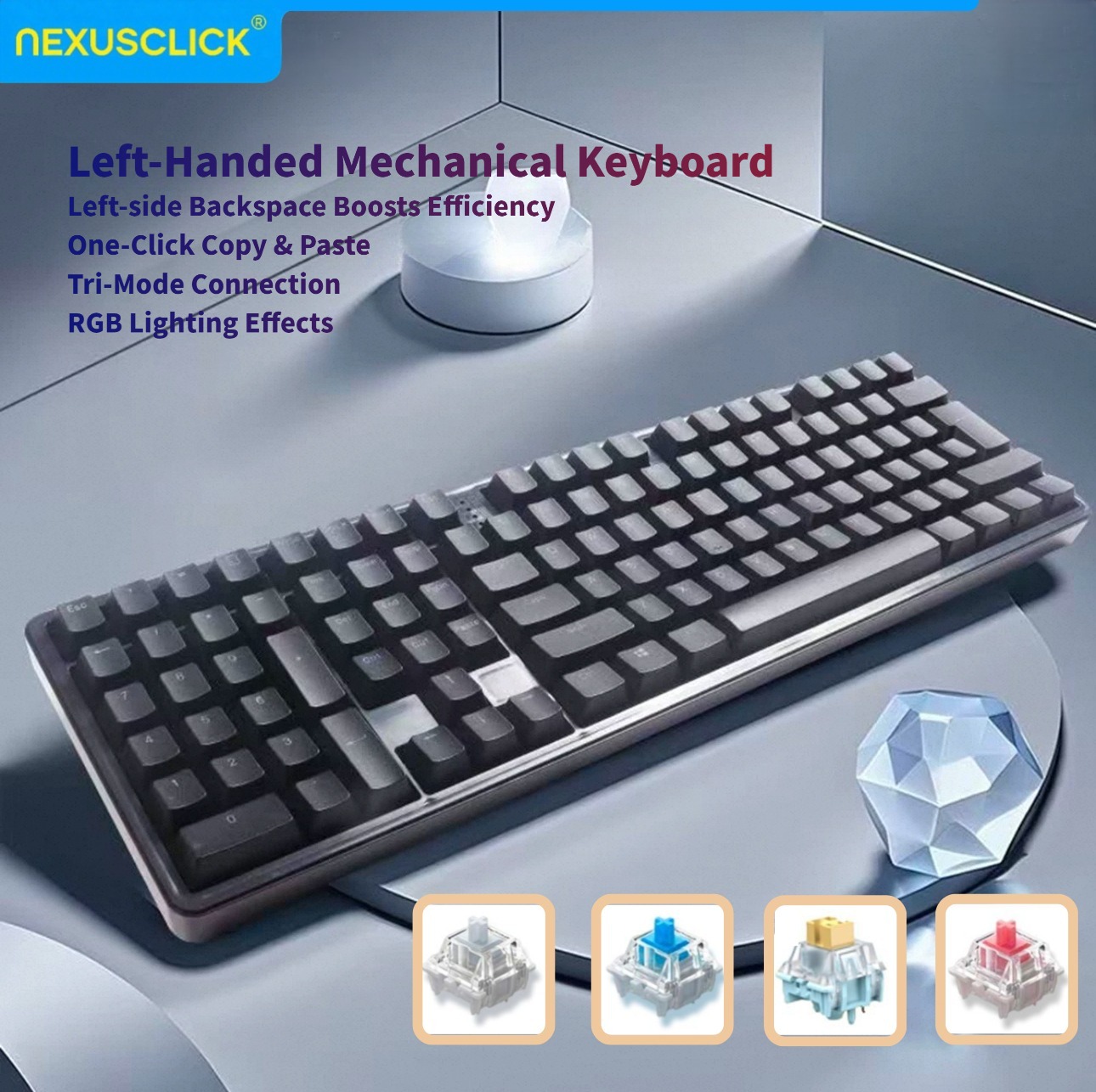 NexusClick Ergonomic Left Hand – Gaming Keyboard Number Pad recenzja i cena
