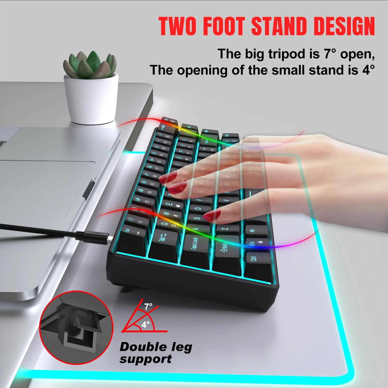 Mechanical keyboard gaming 60% – Gaming Keyboard Budget recenzja i cena